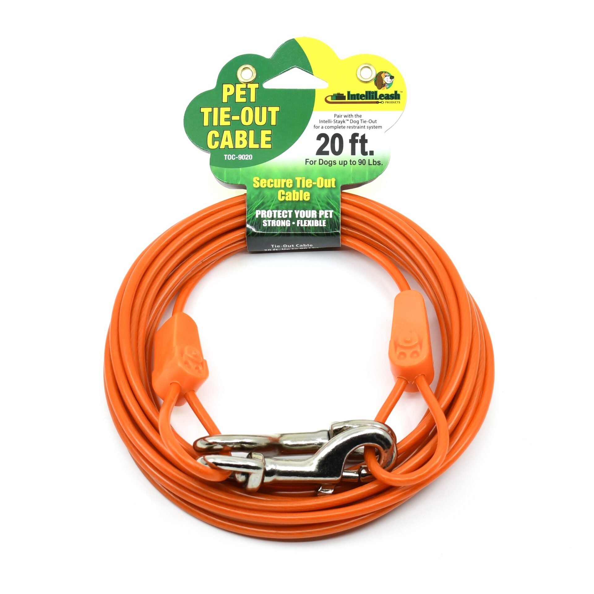 Dog Tie Out Cable 10/15/20/25/30 FT Dog Runner for Yard Steel Wire