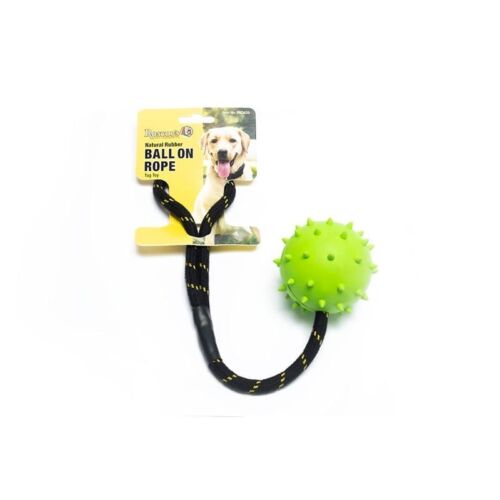 Natural Rubber Ball on Rope Tug Toy