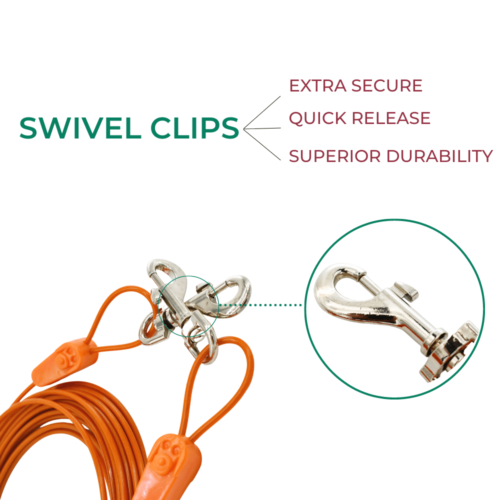 pet tie out cable for small medium large dog